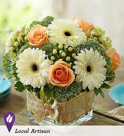 Modern Rose and Gerbera Daisy Bouquet