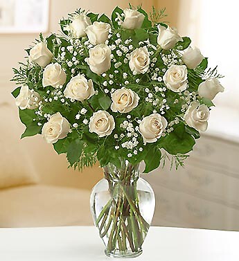 Rose Elegance&amp;trade; Premium Long Stem White Roses