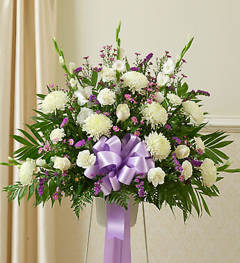 Heartfelt Sympathies Lavender Standing Basket