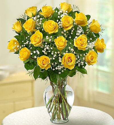 Rose Elegance&amp;trade; Premium Long Stem Yellow Roses